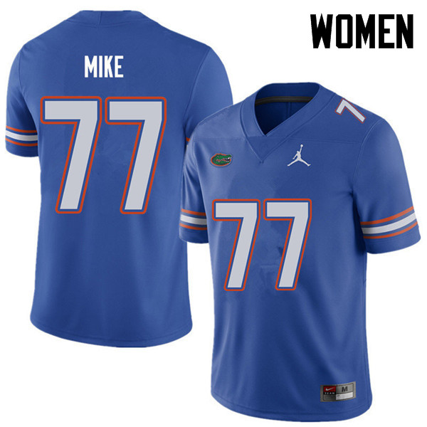 Jordan Brand Women #77 Andrew Mike Florida Gators College Football Jerseys Sale-Royal